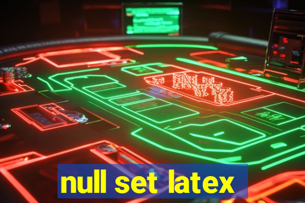 null set latex